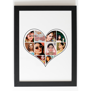 Collage Wall Frame Heart Template